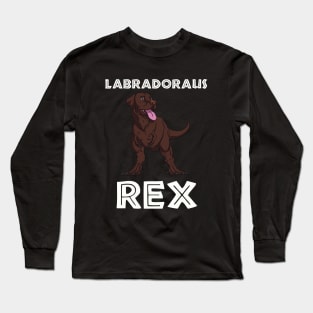 Labrador Dinosaur (white) Long Sleeve T-Shirt
